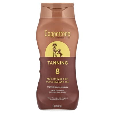 Tanning, Sunscreen Lotion, SPF 8, 8 fl oz (237 ml)