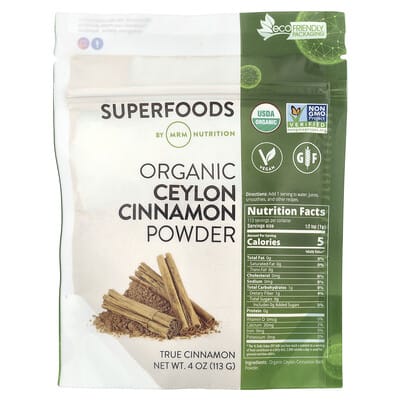 Organic Ceylon Cinnamon Powder, 4  oz (113 g)