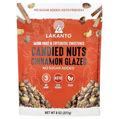 Candied Nuts, Cinnamon Glazed, 8 oz (227 g)