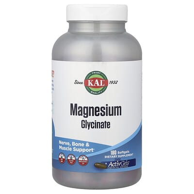 Magnesium Glycinate, 180 Softgels (105 mg per Softgel)