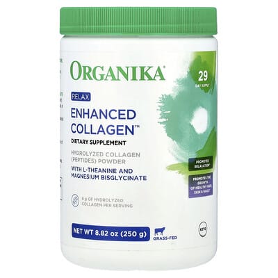 Organika Enhanced Collagen™, Relax, без вкуса, 8.82 oz (250 g)