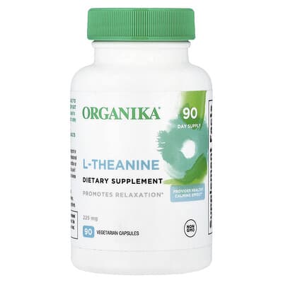 Organika L-Theanine, 225 mg, 90 вегетарианских капсул