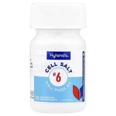Hyland's Naturals Cell Salt #6, Kali Phos 6X, 100 быстрорастворимых таблеток