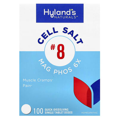 Cell Salt #8, Mag Phos 6X, 100 быстрорастворимых таблеток