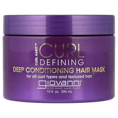 Curl Habit™, Curl Defining Deep Conditioning Hair Mask, For All Curl Types and Textured Hair, 10 fl oz (295 ml)