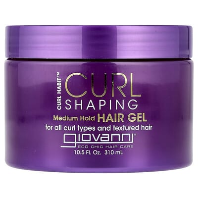 Гель для укладки волос Giovanni Curl Habit™, для всех типов кудрявых и текстурированных волос, 10.5 fl oz (310 ml)