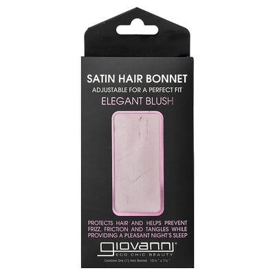Satin Hair Bonnet, Elegant Blush, 1 Hair Bonnet
