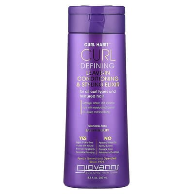 Curl Habit™, Curl Defining Leave-In Conditioning & Styling Elixir, For All Curl Types and Textured Hair, 8.5 fl oz (250 ml)