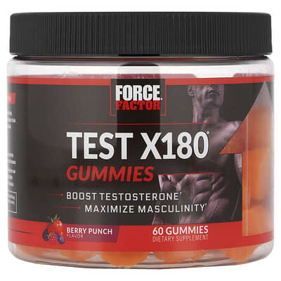 Test X180® Gummies, Berry Punch, 60 жевательных конфет
