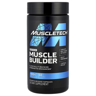 Platinum Muscle Builder, 400 mg, 60 быстрорастворимых капсул