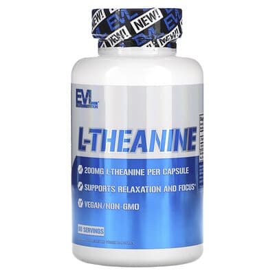 L-Theanine, 200 mg, 60 вегетарианских капсул
