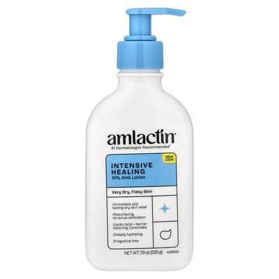 Лосьон AmLactin Intensive Healing, 15% AHA, для очень сухой, шелушащейся кожи, без отдушек, 7.9 oz (225 g)