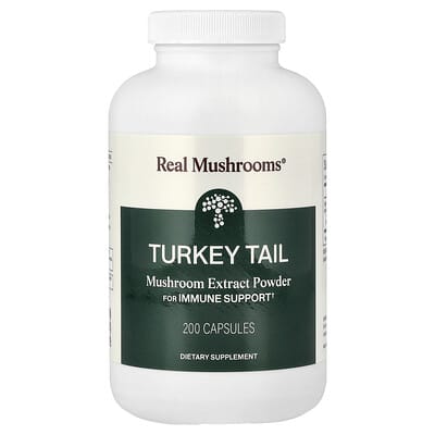 Turkey Tail, Mushroom Extract Powder, 200 Capsules