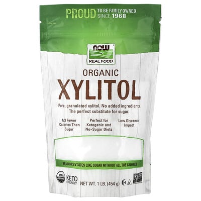 Натуральный органический ксилитол Real Food, 1 lb (454 g)