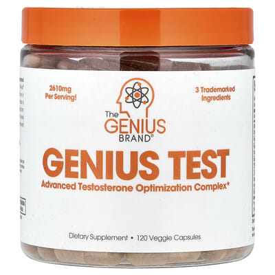 Комплекс для оптимизации тестостерона Genius Test, 120 вегетарианских капсул