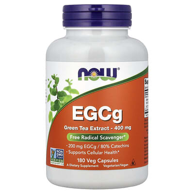 EGCg, экстракт зеленого чая, 400 mg, 180 вегетарианских капсул