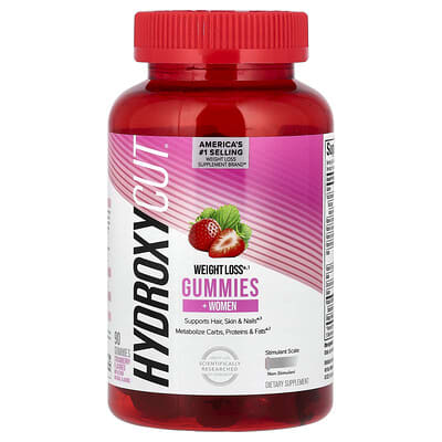 Weight Loss + Women Gummies, Strawberry, 90 Gummies