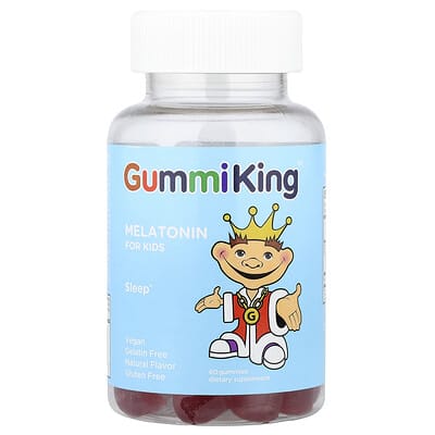 Мелатонин для детей GummiKing Melatonin for Kids, Strawberry, 1 mg, 60 Gummies