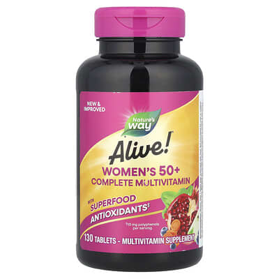 Мультивитамины Alive! Women's 50+ Complete, 130 таблеток