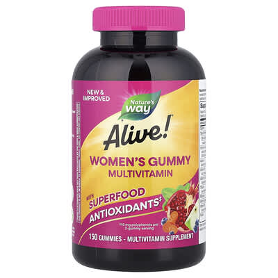 Nature's Way Alive!® Женские жевательные мультивитамины, лесные ягоды, 150 штук
