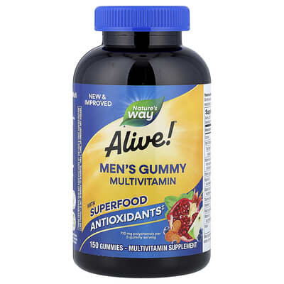 Alive!® Men's Gummy Multivitamin, Fruit, 150 Gummies