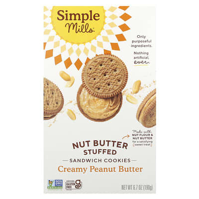 Печенье-сэндвич с арахисовой пастой Simple Mills, 6.7 oz (190 g)