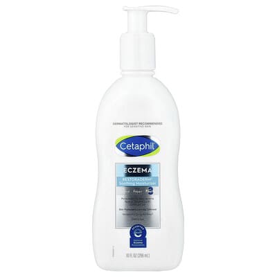 Cetaphil Restoraderm® успокаивающий увлажняющий крем при экземе для чувствительной кожи, без отдушек, 10 fl oz (296 ml)
