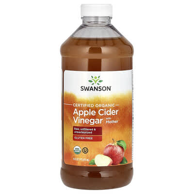 Organic Apple Cider Vinegar with Mother, 16 fl oz (473 ml)