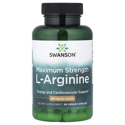 L-Arginine, максимальная концентрация, 850 mg, 90 веганских капсул