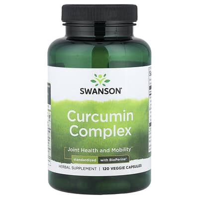 Swanson Vitamins Curcumin Complex, Standardized With BioPerine®, 120 вегетарианских капсул