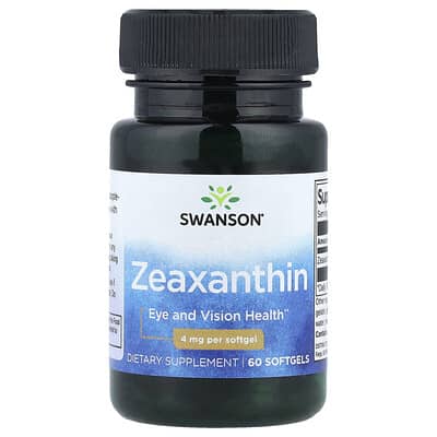 Swanson Vitamins Zeaxanthin, 4 mg, 60 мягких капсул