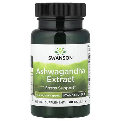 Экстракт Ashwagandha, стандартизированный, 450 mg, 60 капсул