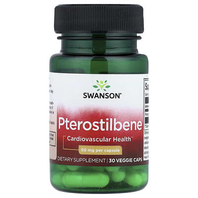 Птеростильбен, 50 mg, 30 вегетарианских капсул