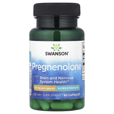 Pregnenolone, Super Strength, 50 mg, 60 капсул