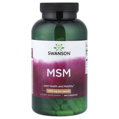Swanson Vitamins MSM, 1,000 mg, 240 капсул