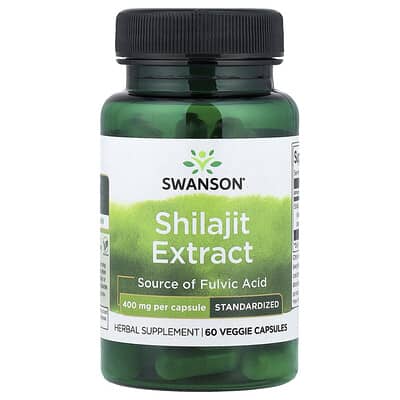 Shilajit Extract, Standardized, 400 mg, 60 Veggie Capsules