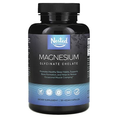 Magnesium, Glycinate Chelate, 120 Vegan Capsules (100 mg per Capsule)