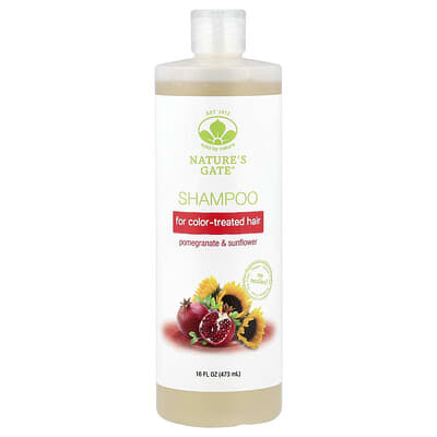 (Nature's Gate), Pomegranate & Sunflower Shampoo for Color-Treated Hair, 16 fl oz (473 ml)