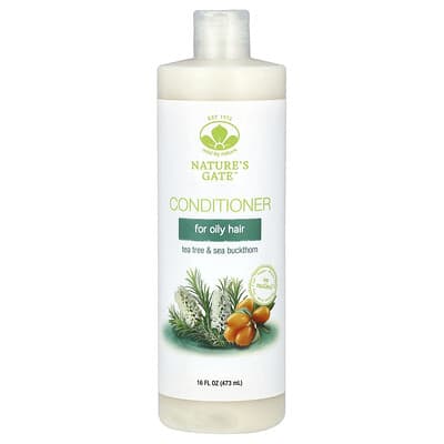 Кондиционер (Nature's Gate) Tea Tree & Sea Buckthorn для жирных волос, 16 fl oz (473 ml)