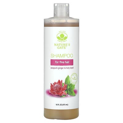 (Nature's Gate), Awapuhi Ginger & Holy Basil Shampoo for Fine Hair, 16 fl oz (473 ml)