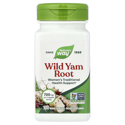 Wild Yam Root, 100 Vegan Capsules (350 mg per Capsule)