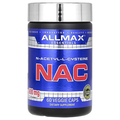Essentials, NAC, 600 mg, 60 вегетарианских капсул