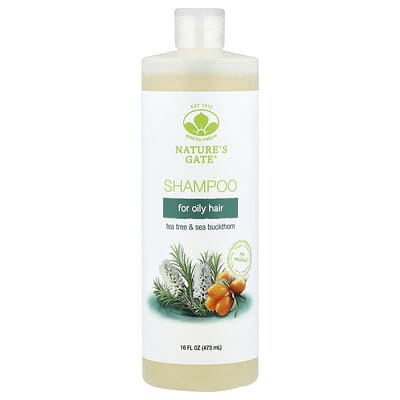 Шампунь для жирных волос, Чайное дерево и Облепиха, 16 fl oz (473 ml)
