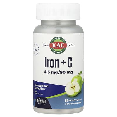 Микротаблетки Iron + C, Apple, 90 шт