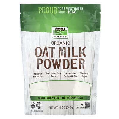 Real Food, Organic Oat Milk Powder, 12 oz (340 g)