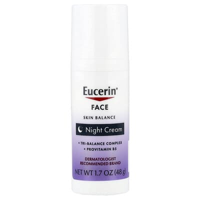 Eucerin ночной крем для лица, баланс кожи, 1.7 oz (48 g)