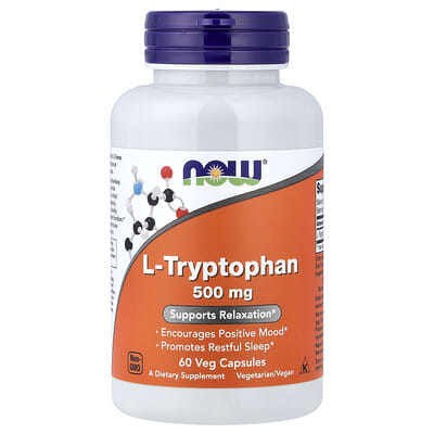 L-Tryptophan, 500 mg, 60 вегетарианских капсул