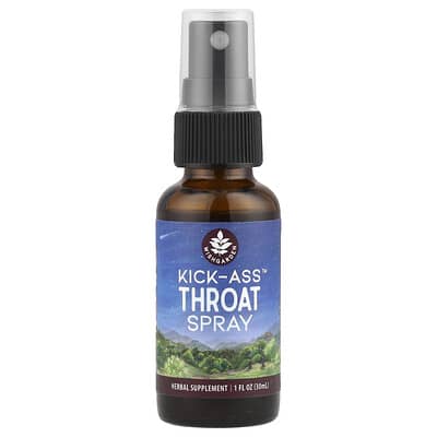 WishGarden Herbs Kick-Ass™ Спрей для горла, 1 fl oz (30 ml)