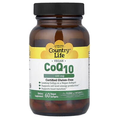 Веганский CoQ10, 100 mg, 60 веганских мягких капсул