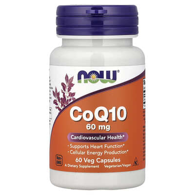 CoQ10, 60 mg, 60 вегетарианских капсул